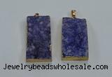 NGP8523 25*50mm - 27*53mm rectangle druzy agate pendants