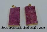 NGP8525 25*50mm - 27*53mm rectangle druzy agate pendants