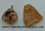 NGP8564 28*45mm - 35*50mm freeform druzy agate pendants wholesale