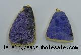 NGP8565 28*45mm - 35*50mm freeform druzy agate pendants wholesale