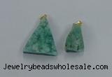 NGP8580 18*25mm - 25*40mm triangle druzy agate pendants wholesale