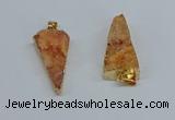 NGP8594 13*40mm - 20*35mm triangle druzy agate pendants wholesale