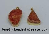 NGP8616 25*30mm - 28*40mm freeform druzy agate pendants wholesale