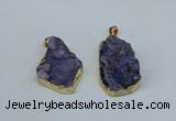 NGP8617 25*30mm - 28*40mm freeform druzy agate pendants wholesale