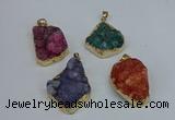 NGP8624 25*30mm - 28*40mm freeform druzy agate pendants wholesale