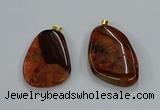 NGP8636 30*45mm - 35*50mm freeform druzy agate pendants wholesale