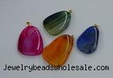 NGP8655 30*45mm - 35*50mm freeform agate pendants wholesale