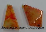 NGP8659 20*40mm - 40*50mm freeform agate pendants wholesale