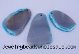 NGP867 5PCS 35-45mm*50-65mm freeform agate gemstone pendants