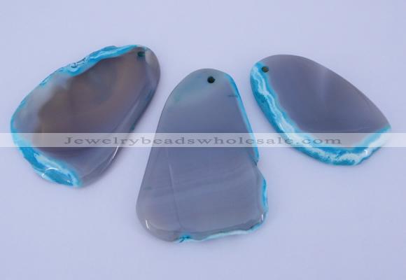 NGP867 5PCS 35-45mm*50-65mm freeform agate gemstone pendants