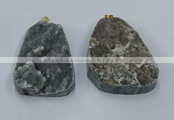 NGP8674 35*55mm - 45*60mm freeform druzy agate pendants wholesale