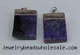 NGP8679 26*36mm rectangle druzy agate pendants wholesale