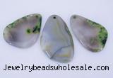 NGP871 5PCS 35-45mm*55-70mm freeform agate gemstone pendants