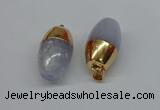 NGP8745 17*30mm rice agate gemstone pendants wholesale