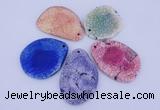 NGP877 5PCS 40-50mm*50-70mm freeform agate gemstone pendants