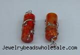 NGP8817 18*45mm tube agate gemstone pendants wholesale