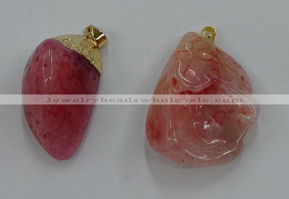 NGP8847 20*25mm - 30*40mm nuggets agate gemstone pendants