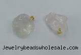 NGP8855 20*25mm - 30*40mm nuggets white crystal pendants wholesale