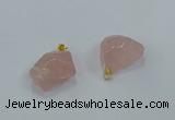 NGP8856 20*25mm - 30*40mm nuggets rose quartz pendants wholesale