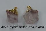 NGP8862 20*25mm - 30*40mm nuggets white crystal gemstone pendants