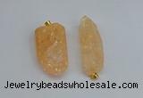 NGP8879 16*38mm - 25*60mm sticks crackle quartz pendants wholesale