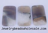 NGP911 5PCS 34*54mm rectangle agate druzy geode gemstone pendants