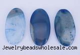 NGP927 5PCS 30*55mm oval agate druzy geode gemstone pendants