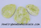 NGP951 5PCS 35-50mm*45-65mm freeform lemon jade gemstone pendants