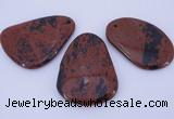 NGP957 5PCS 35-45mm*50-65mm freeform mahogany obsidian gemstone pendants