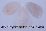 NGP959 5PCS 35-45mm*50-65mm freeform rose quartz gemstone pendants