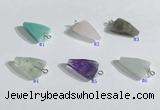 NGP9705 11*16mm arrowhead  mixed gemstone pendants wholesale