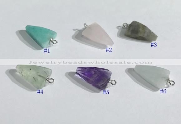 NGP9705 11*16mm arrowhead  mixed gemstone pendants wholesale