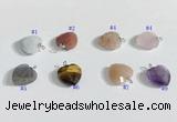 NGP9707 11mm faceted star-shaped  mixed gemstone pendants wholesale