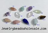 NGP9708 9*15mm arrowhead-shaped  mixed gemstone pendants wholesale