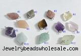 NGP9709 11*15mm arrowhead-shaped  mixed gemstone pendants wholesale