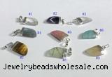 NGP9722 11*16mm horn-shaped  mixed gemstone pendants wholesale