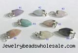 NGP9726 10*16mm bullet-shaped  mixed gemstone pendants wholesale