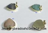 NGP9727 14mm heart-shaped  mixed gemstone pendants wholesale