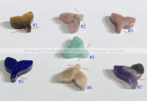 NGP9740 14*14mm fishtail-shaped  mixed gemstone pendants wholesale