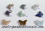 NGP9741 12*18mm butterfly-shaped  mixed gemstone pendants wholesale