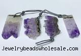 NGP9754 20*40mm-25*45mm freeform amethyst pendants wholesale