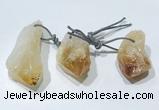 NGP9757 20*30mm-25*55mm freeform citrine pendants wholesale