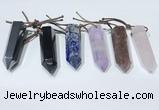 NGP9765 12*40mm-15*55mm sticks mixed gemstone pendants