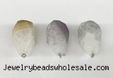 NGP9802 22*35mm - 25*40mm faceted nuggets druzy geode agate pendants