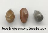 NGP9809 22*35mm - 25*40mm faceted nuggets agate pendants