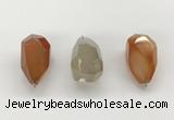 NGP9810 22*35mm - 25*40mm faceted nuggets agate pendants