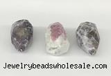 NGP9822 22*35mm - 25*40mm faceted nuggets tourmaline gemstone pendants