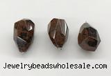 NGP9825 22*35mm - 25*40mm faceted nuggets mahogany obsidian pendants