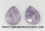 NGP9832 32*42mm - 35*45mm faceted nuggets lavender amethyst pendants