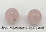 NGP9843 20mm round rose quartz gemstone pendants